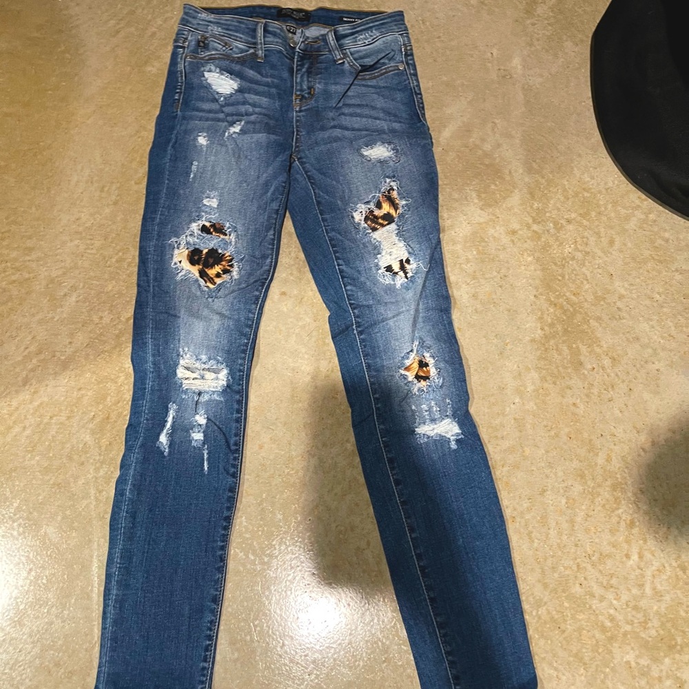 Judy Blue leopard jeans